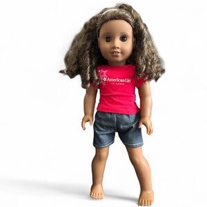 VINTAGE American Girl Doll  ADDY WALKER with Curly Brown Hair and Clothes Lot